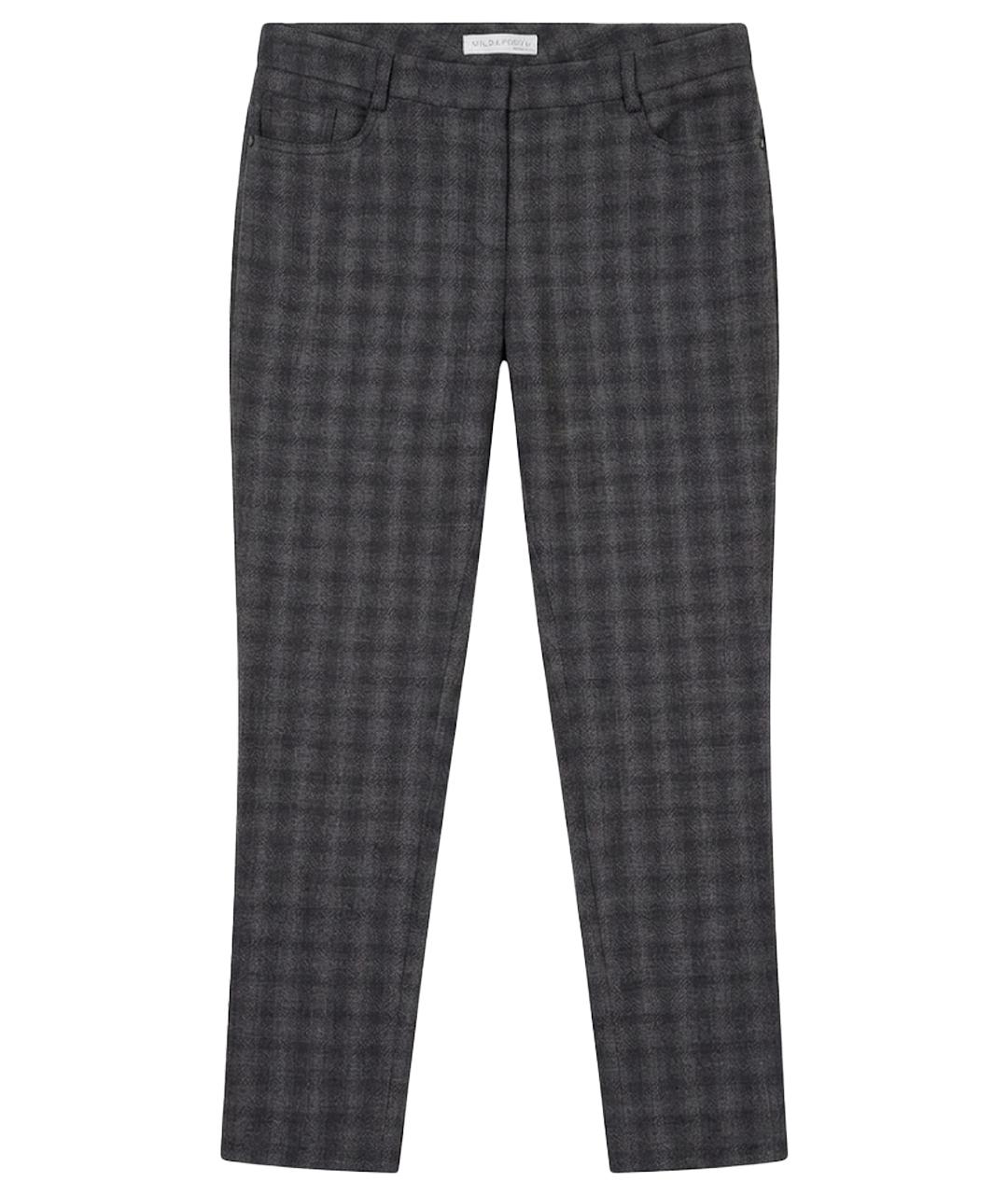 FABIANA FILIPPI Серые шерстяные брюки узкие, фото 1