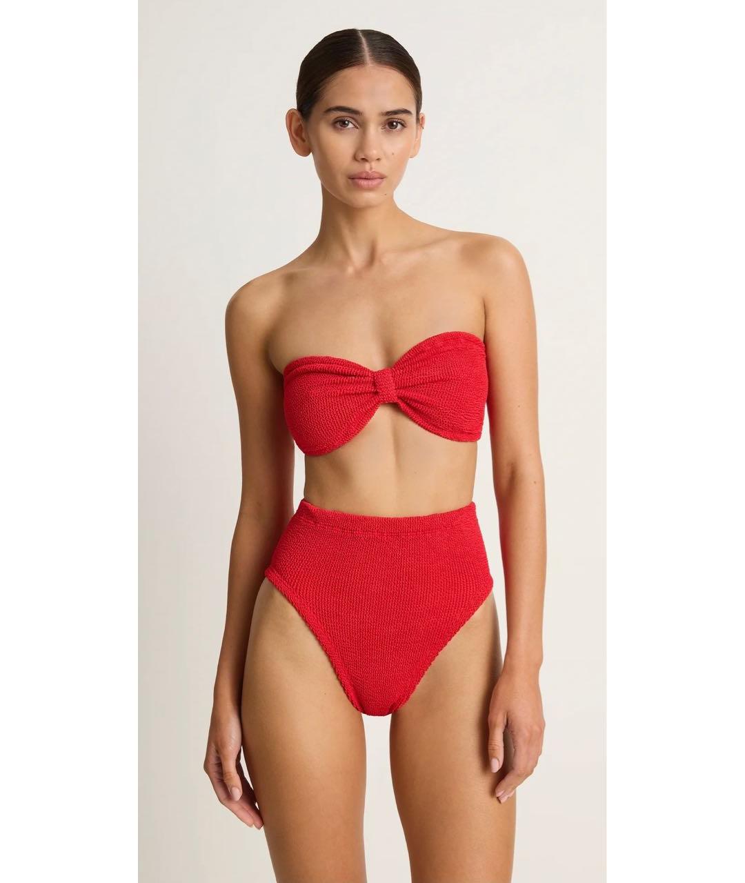 HUNZA G Красный полиамидовый купальник, фото 6