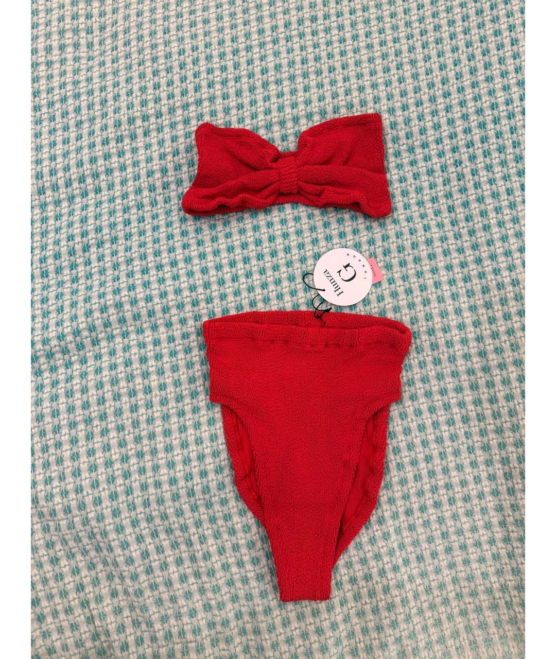 HUNZA G Красный полиамидовый купальник, фото 2