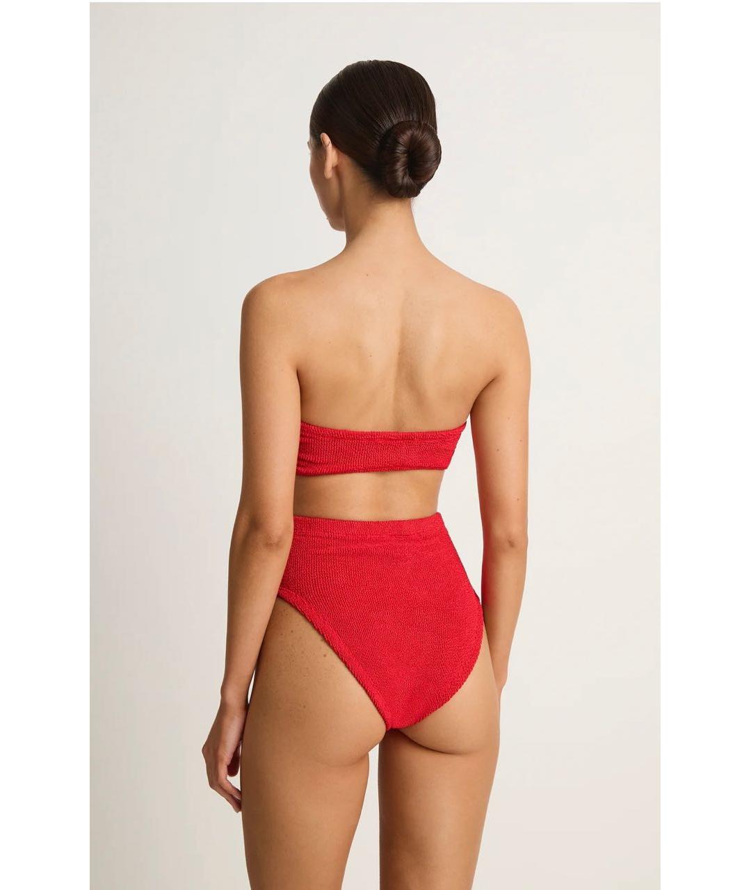 HUNZA G Красный полиамидовый купальник, фото 7