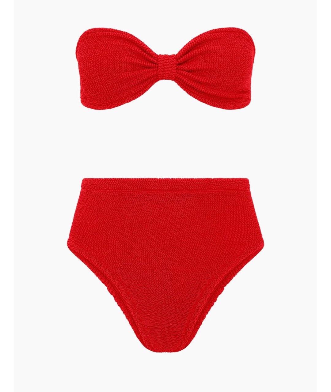 HUNZA G Красный полиамидовый купальник, фото 9