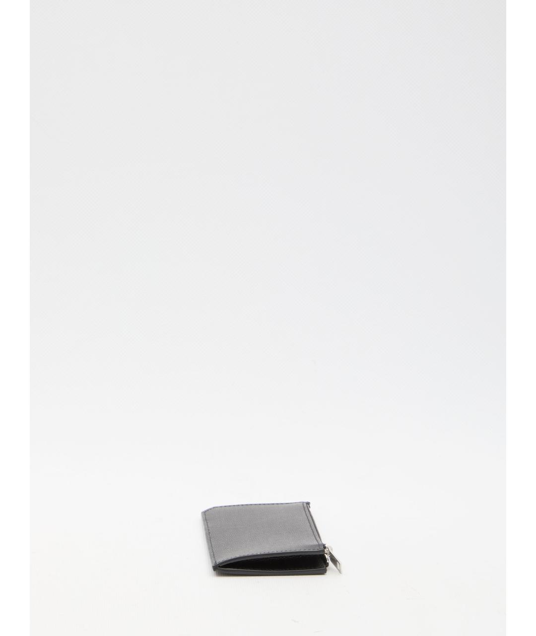 SAINT LAURENT Черный кожаный кардхолдер, фото 3