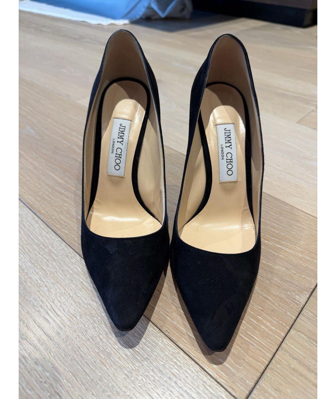 JIMMY CHOO Черные замшевые туфли, фото 2