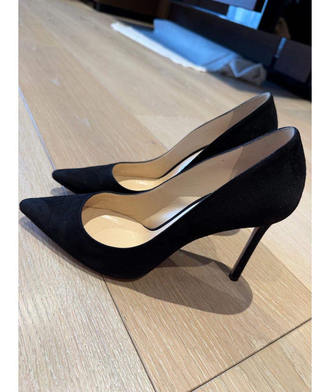 JIMMY CHOO Черные замшевые туфли, фото 6