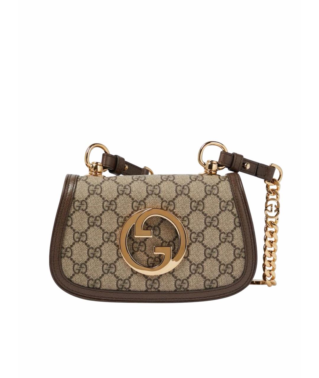 GUCCI Бежевая тканевая сумка через плечо, фото 1