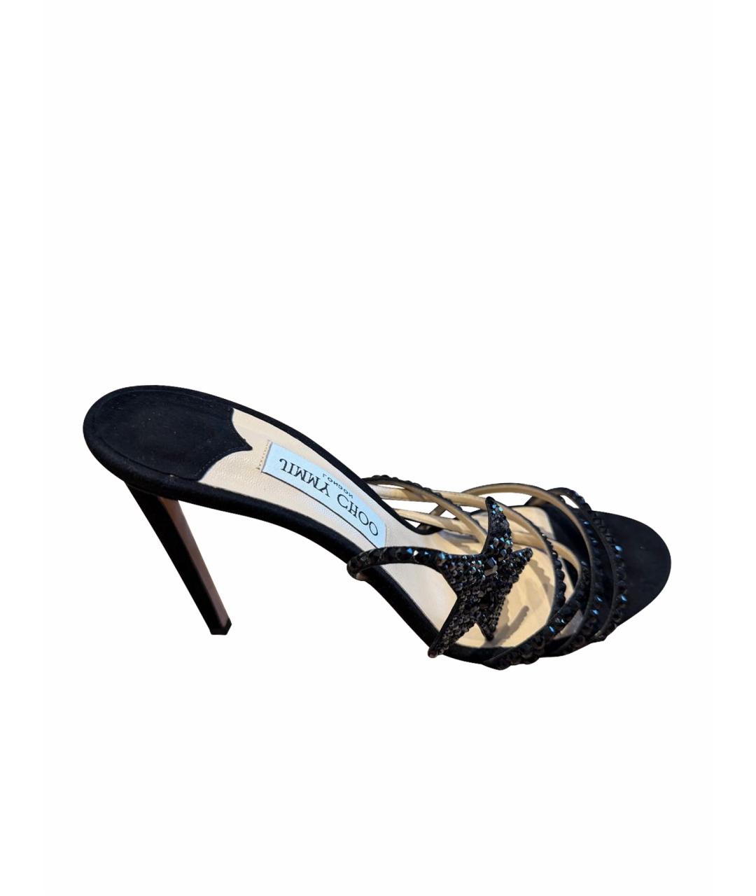 JIMMY CHOO Черные замшевые босоножки, фото 5