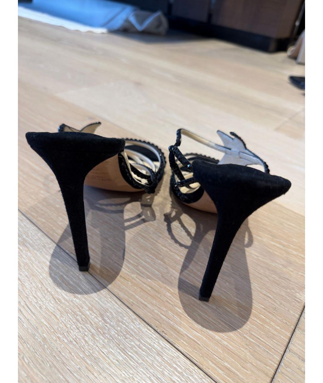 JIMMY CHOO Черные замшевые босоножки, фото 3
