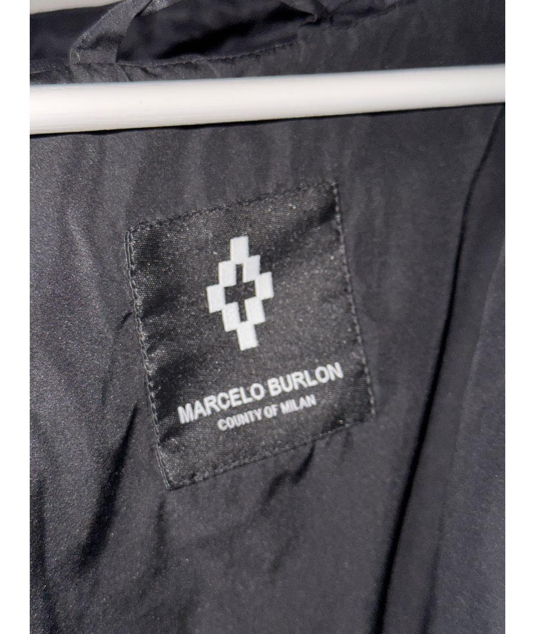 MARCELO BURLON Черный пуховик, фото 4