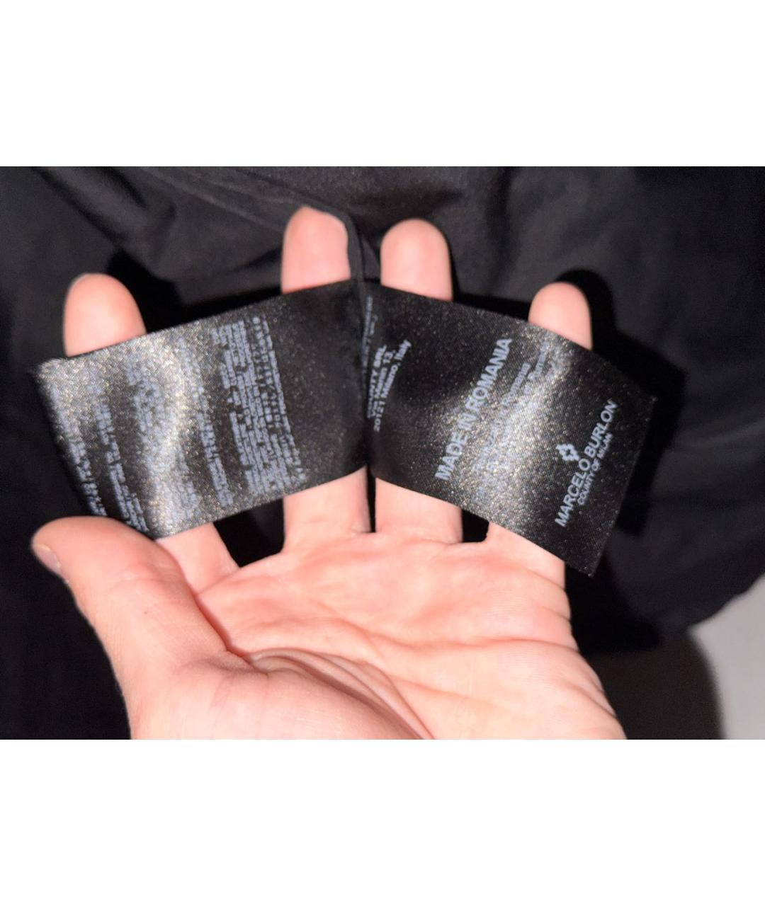 MARCELO BURLON Черный пуховик, фото 7