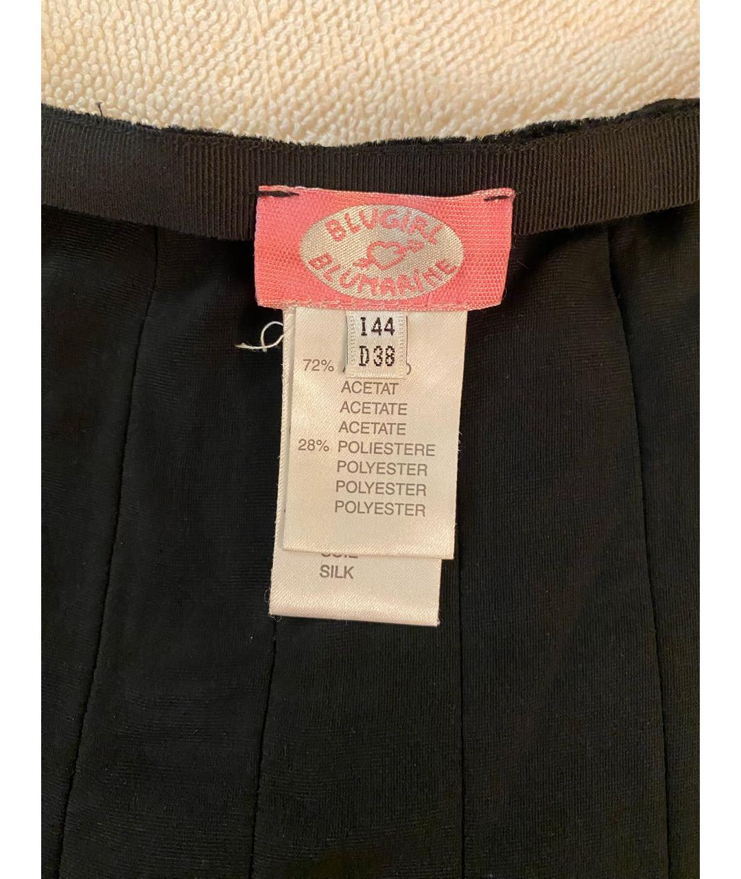BLUGIRL Черная бархатная юбка миди, фото 3