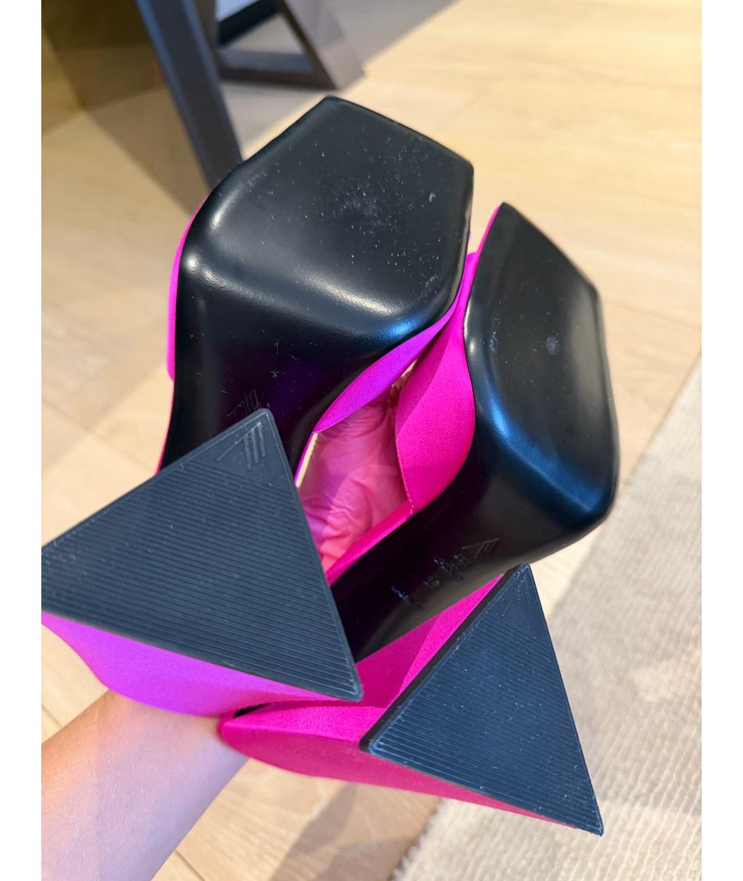 THE ATTICO Фуксия текстильные босоножки, фото 5