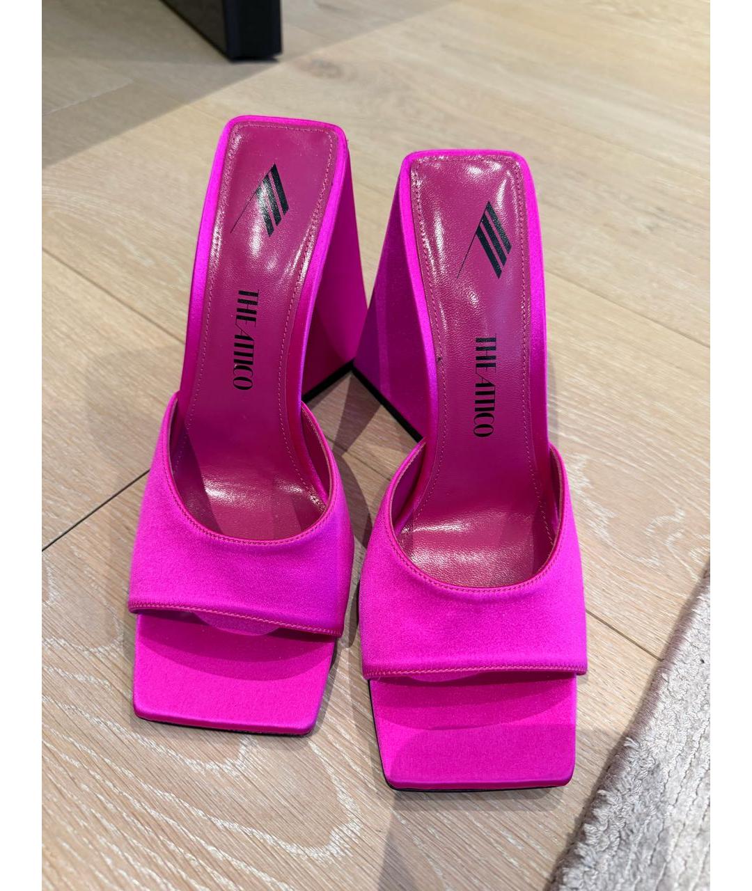THE ATTICO Фуксия текстильные босоножки, фото 2
