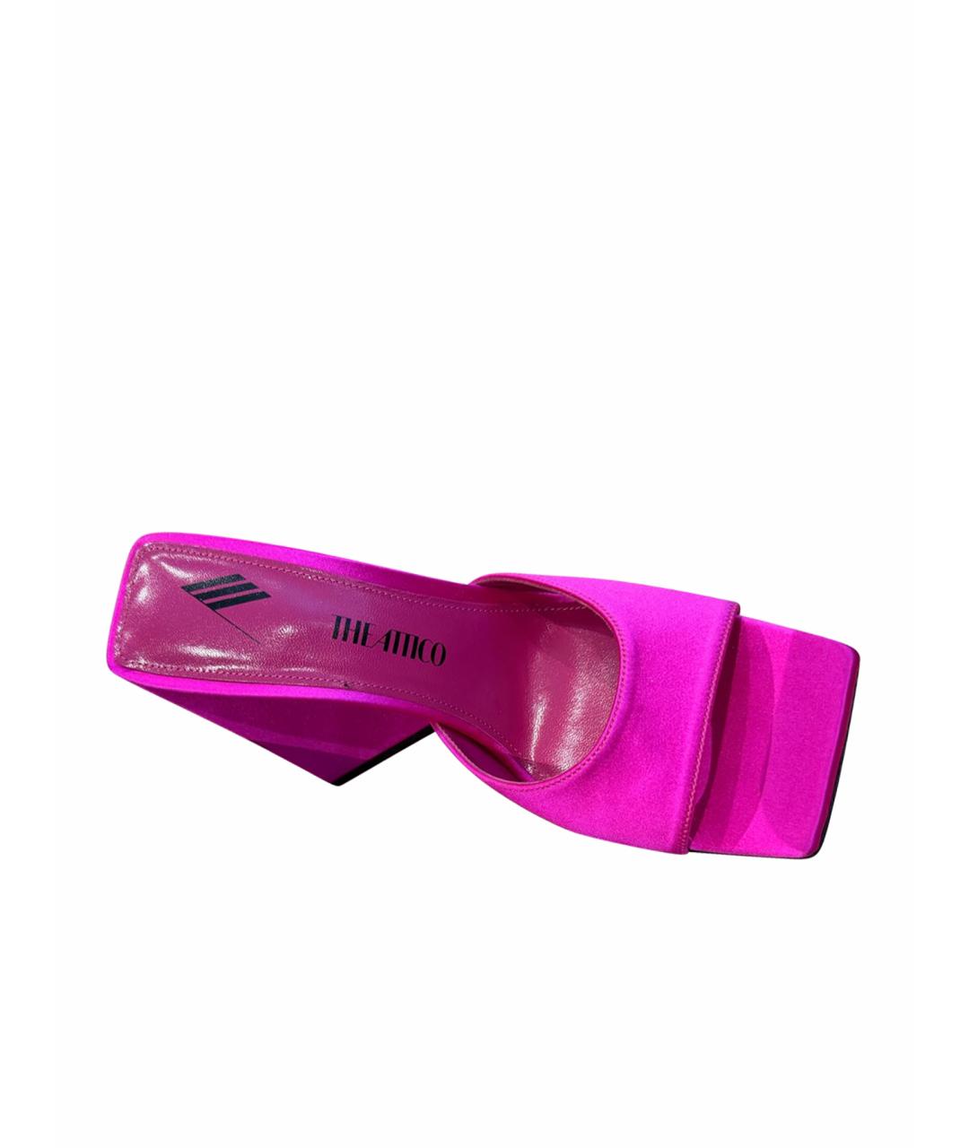 THE ATTICO Фуксия текстильные босоножки, фото 1