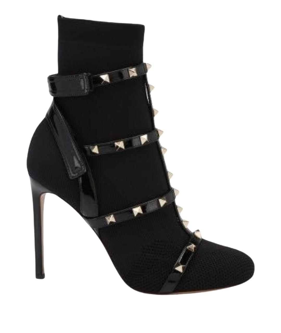 VALENTINO Черные текстильные ботильоны, фото 1