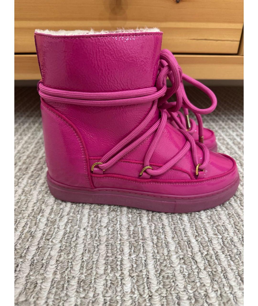 INUIKII Розовые ботинки из лакированной кожи, фото 5