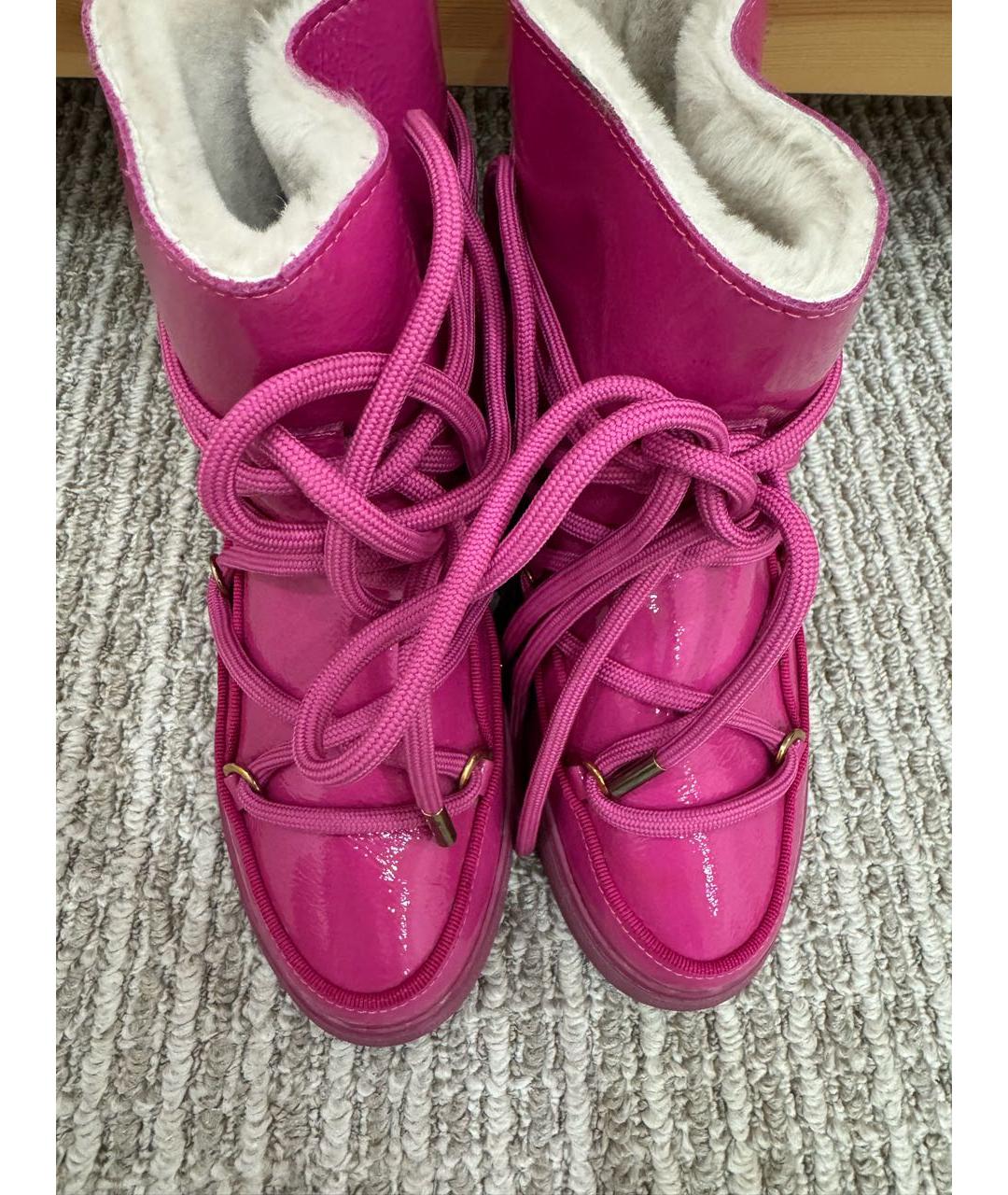 INUIKII Розовые ботинки из лакированной кожи, фото 2