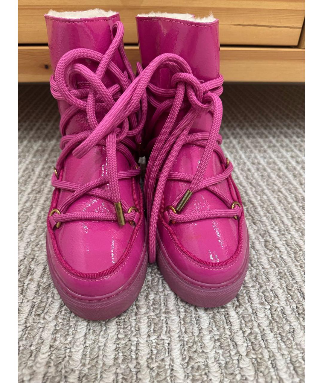 INUIKII Розовые ботинки из лакированной кожи, фото 3