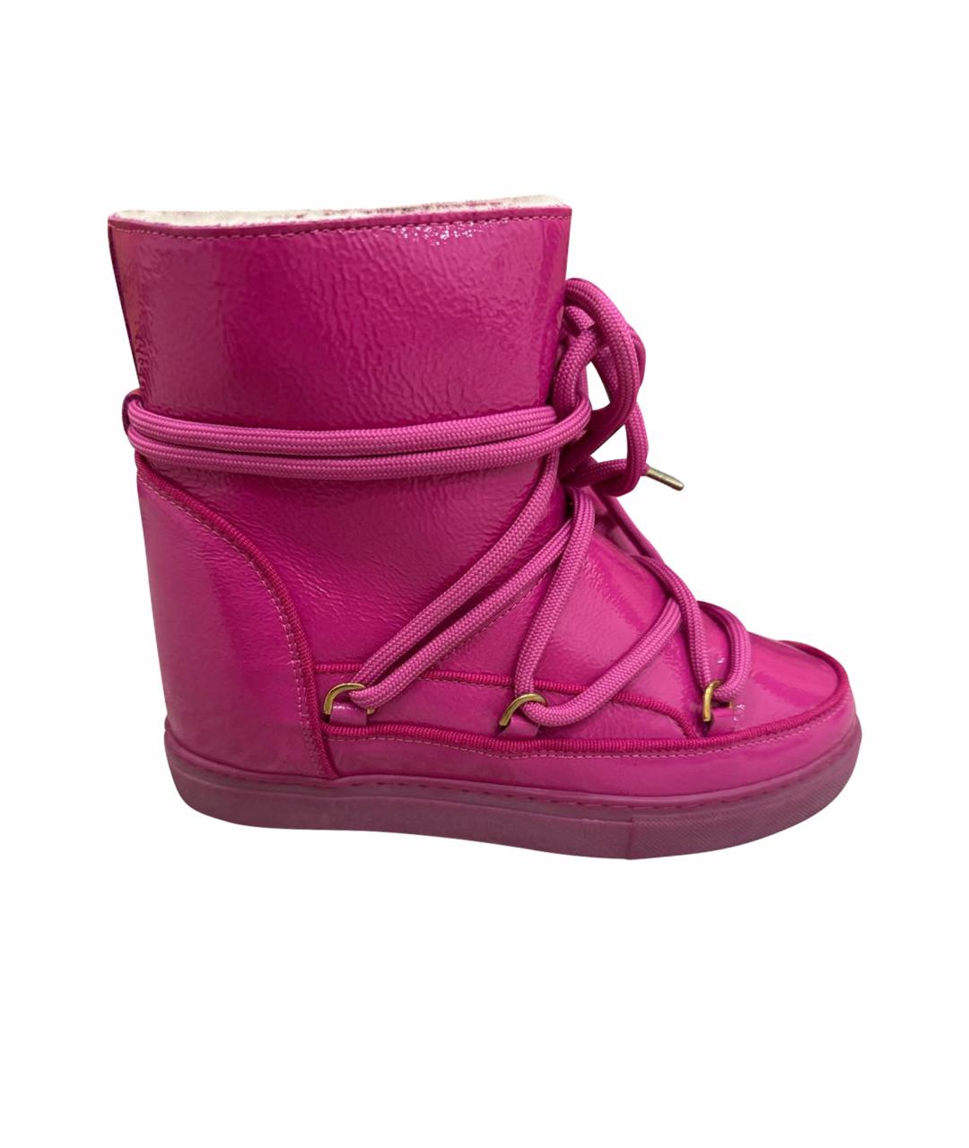 INUIKII Розовые ботинки из лакированной кожи, фото 1