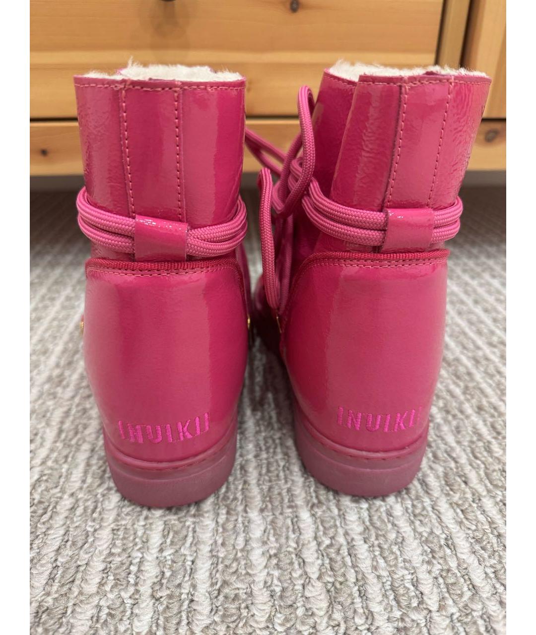 INUIKII Розовые ботинки из лакированной кожи, фото 4