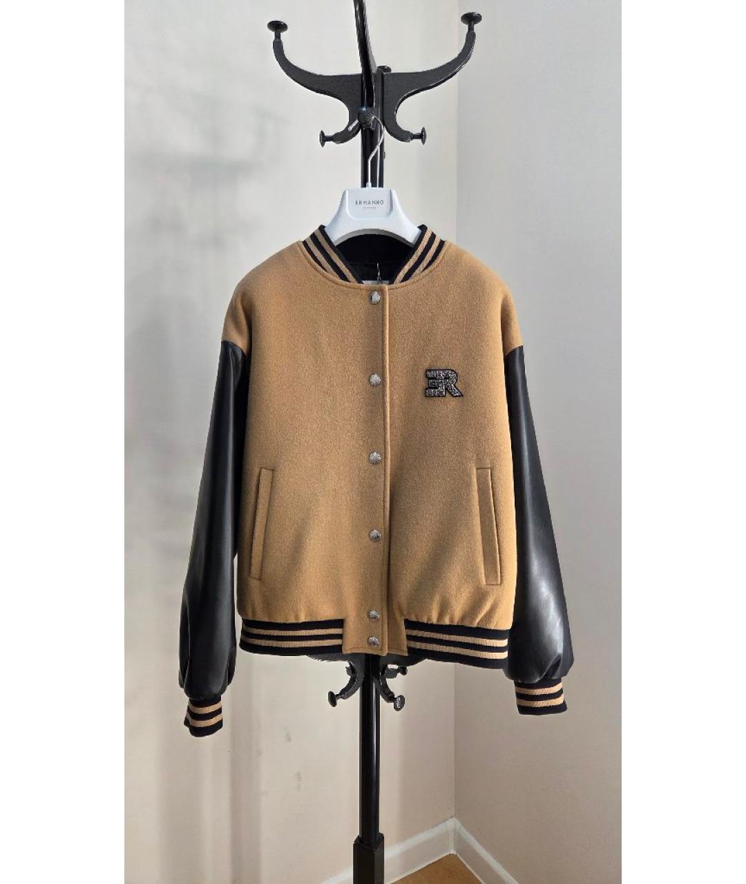 ERMANNO FIRENZE Бежевая шерстяная куртка, фото 8