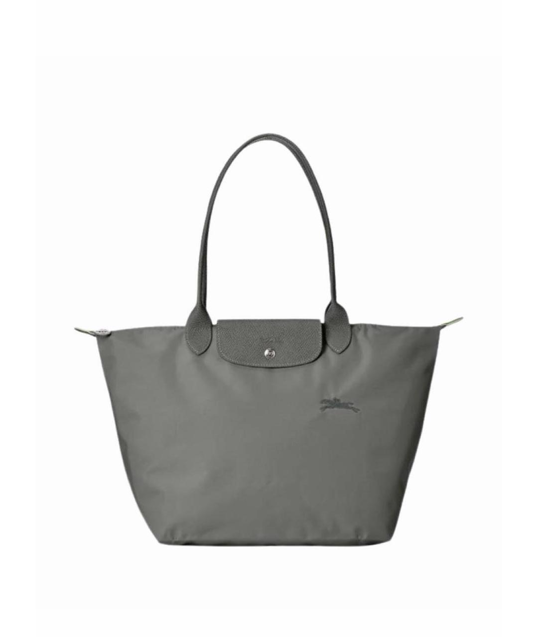 LONGCHAMP Антрацитовая сумка с короткими ручками, фото 5