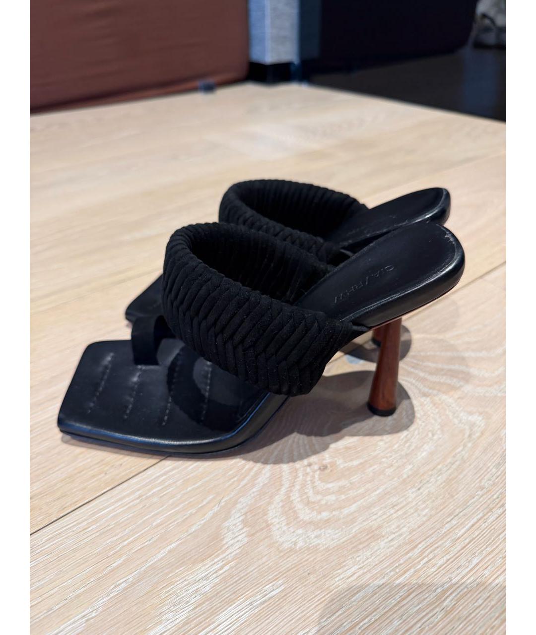 GIABORGHINI Черные кожаные босоножки, фото 7