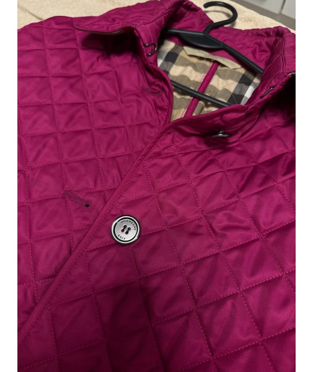 BURBERRY Фуксия полиэстеровая куртка, фото 4