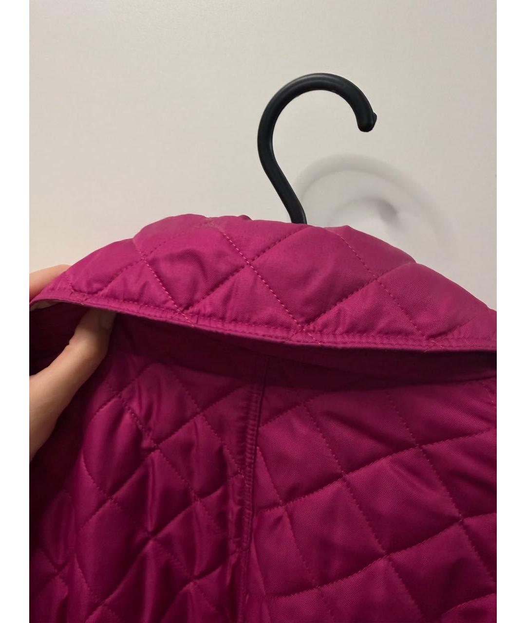 BURBERRY Фуксия полиэстеровая куртка, фото 3