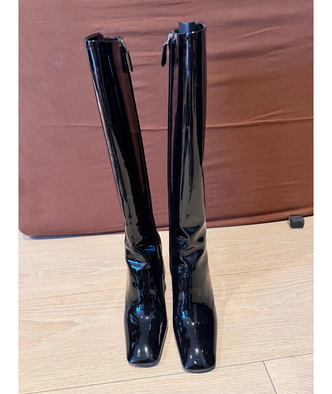 PRADA Черные сапоги из лакированной кожи, фото 2