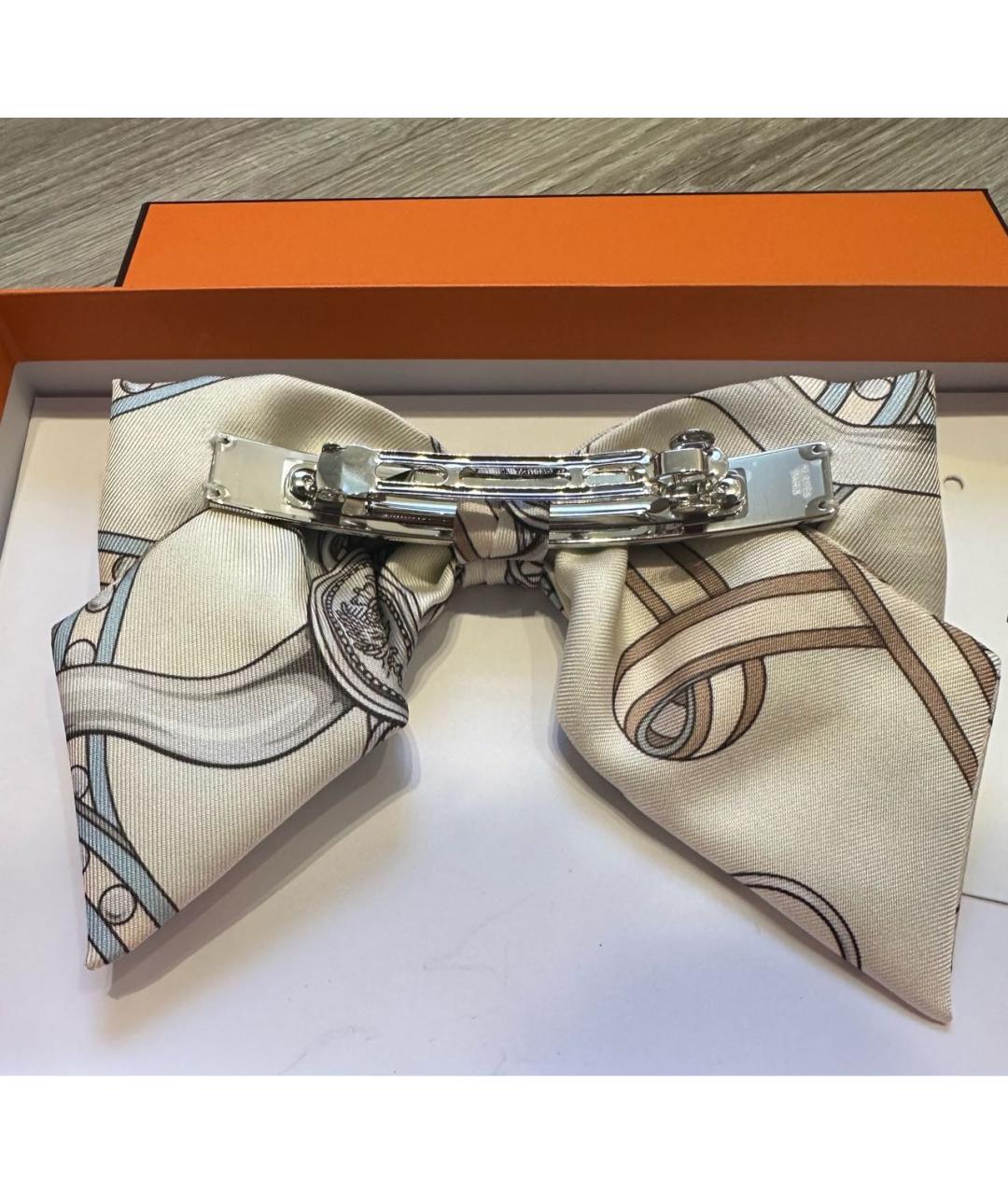 HERMES Бежевая заколка, фото 2