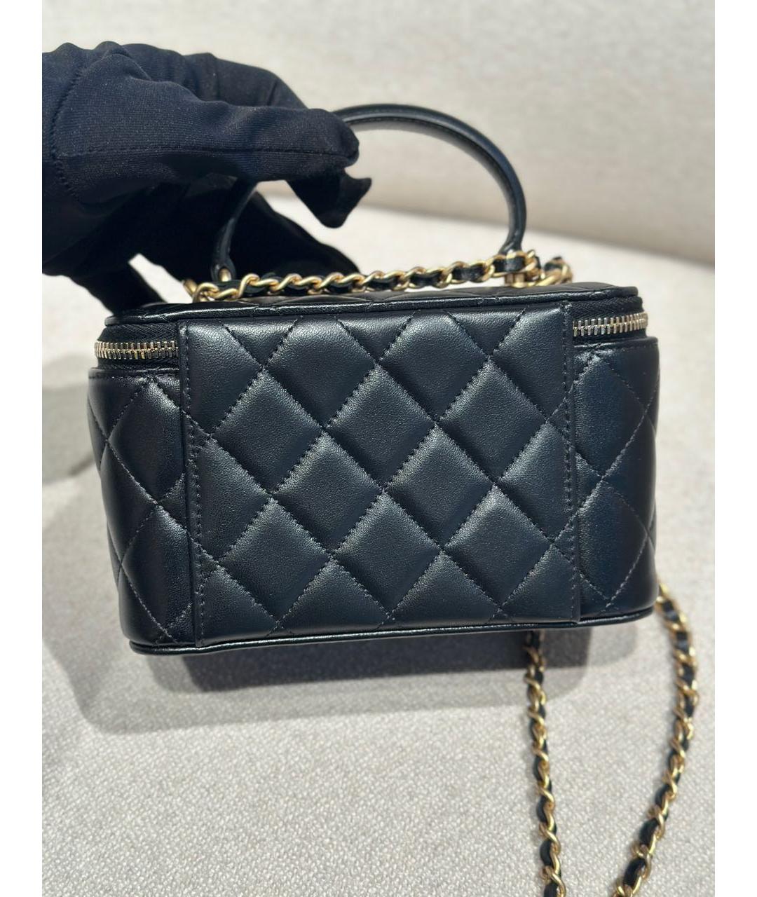 CHANEL Черная кожаная сумка через плечо, фото 4