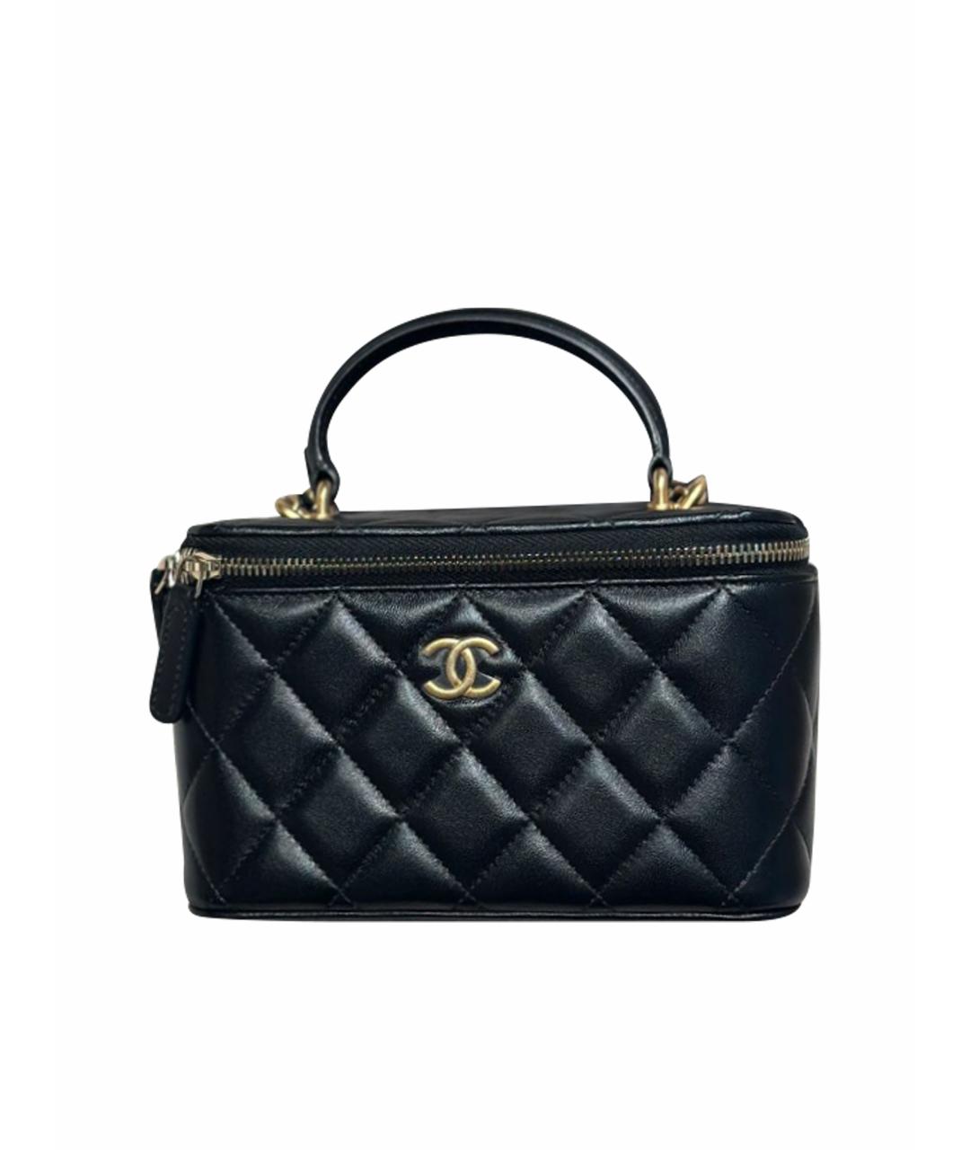 CHANEL Черная кожаная сумка через плечо, фото 1