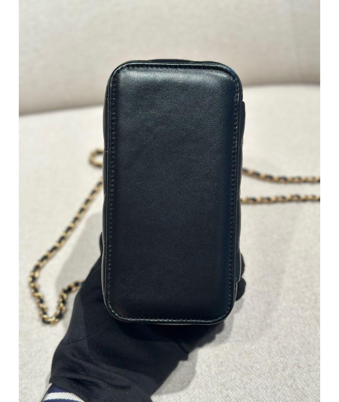 CHANEL Черная кожаная сумка через плечо, фото 7