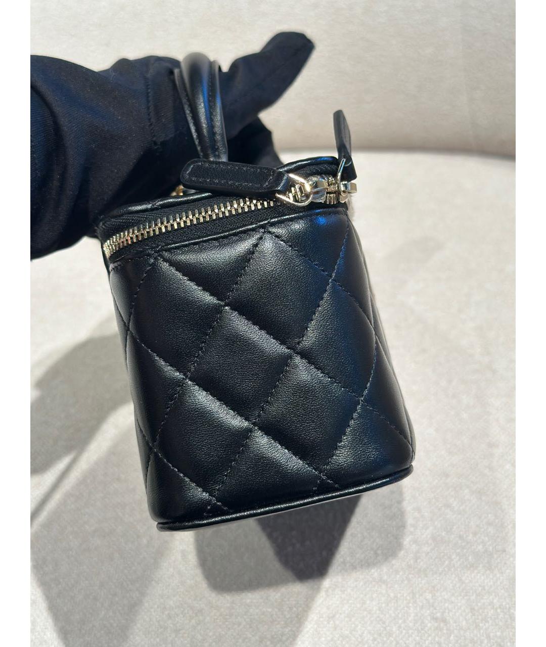 CHANEL Черная кожаная сумка через плечо, фото 5