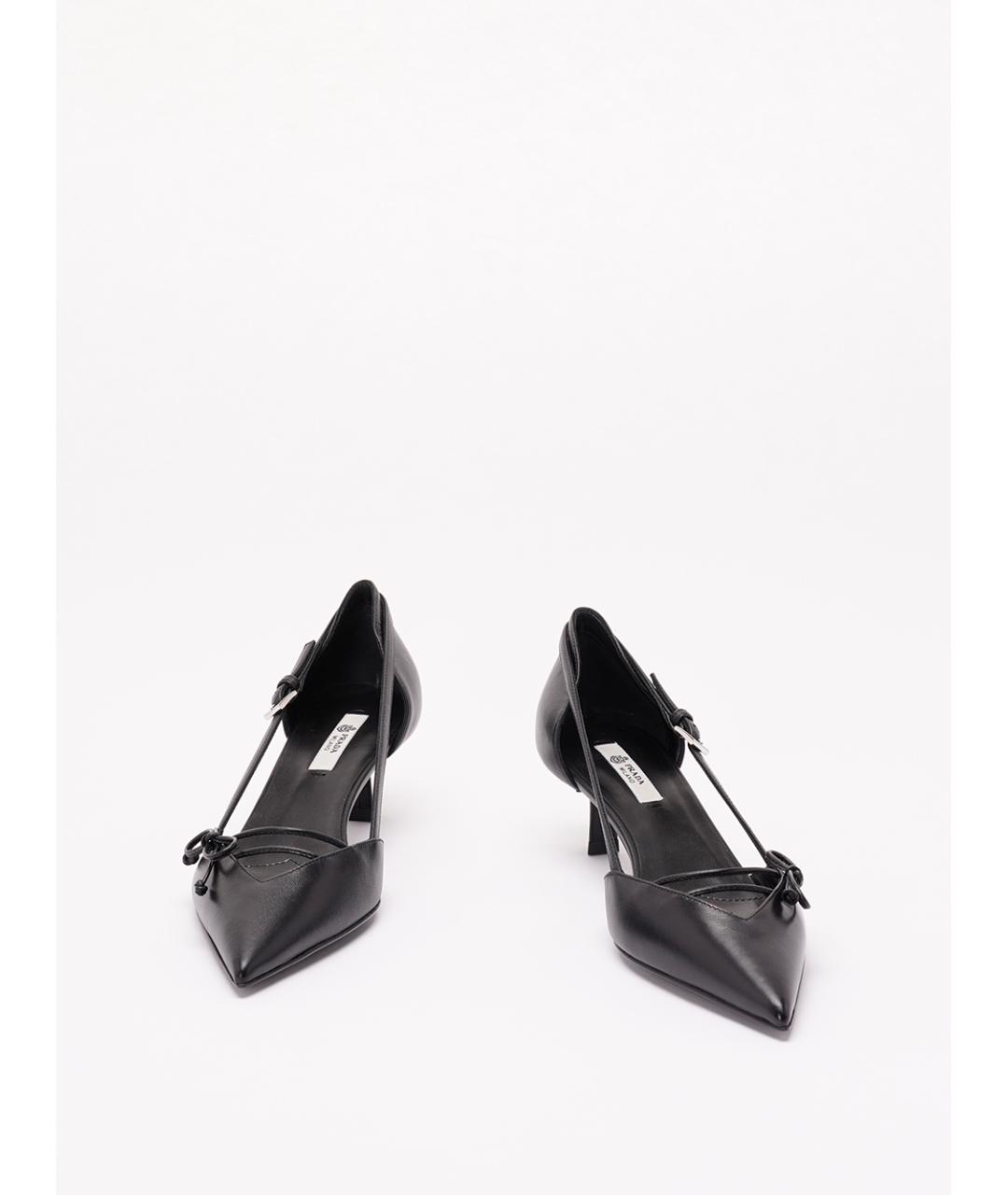 PRADA Черные кожаные туфли, фото 2