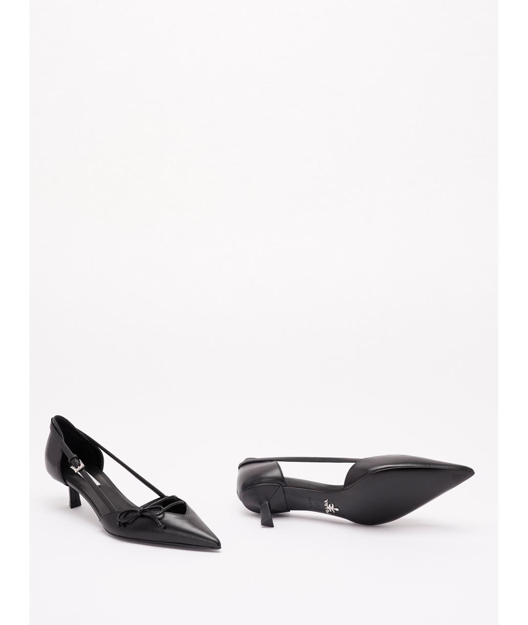 PRADA Черные кожаные туфли, фото 4