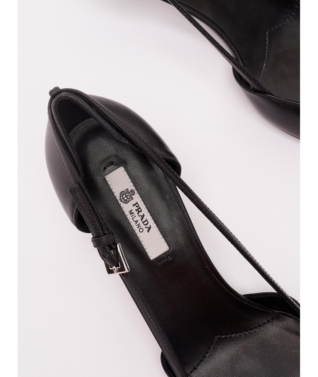 PRADA Черные кожаные туфли, фото 6