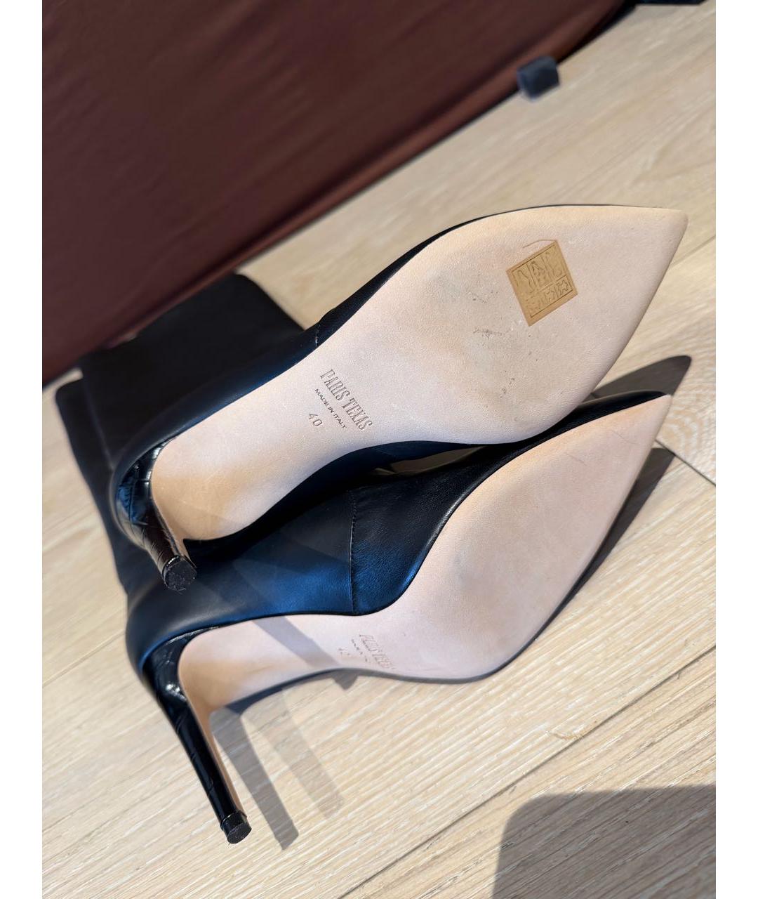 PARIS TEXAS Черные кожаные сапоги, фото 6