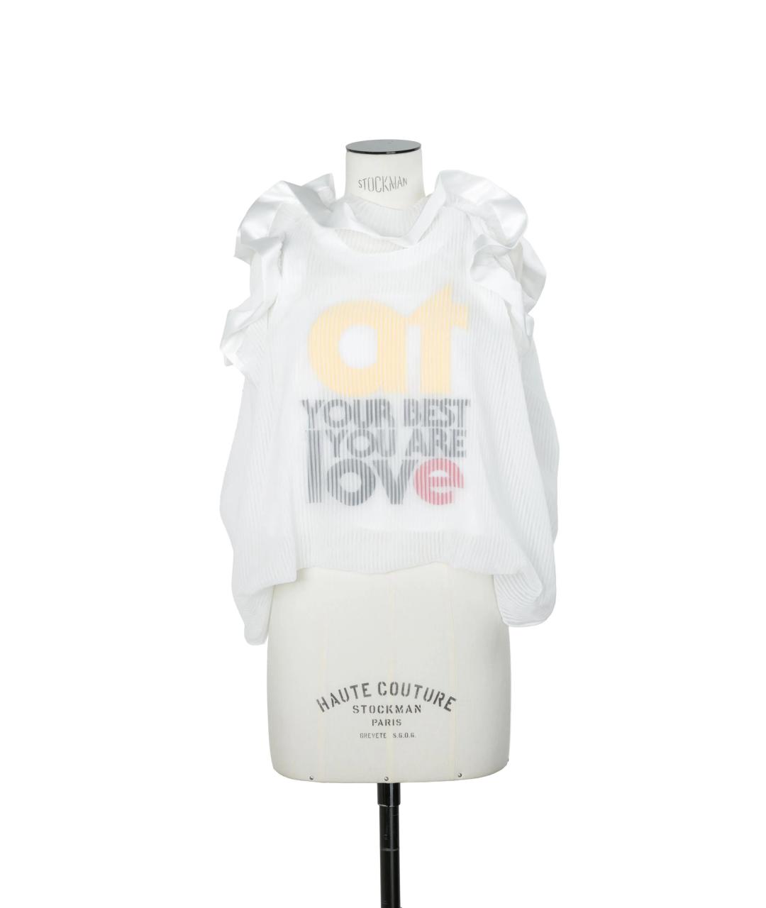 SACAI Белый полиэстеровый джемпер / свитер, фото 3