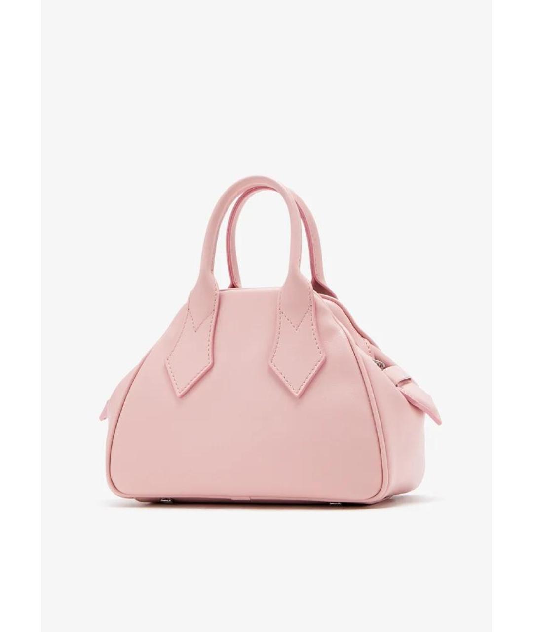 VIVIENNE WESTWOOD Розовая кожаная сумка тоут, фото 2