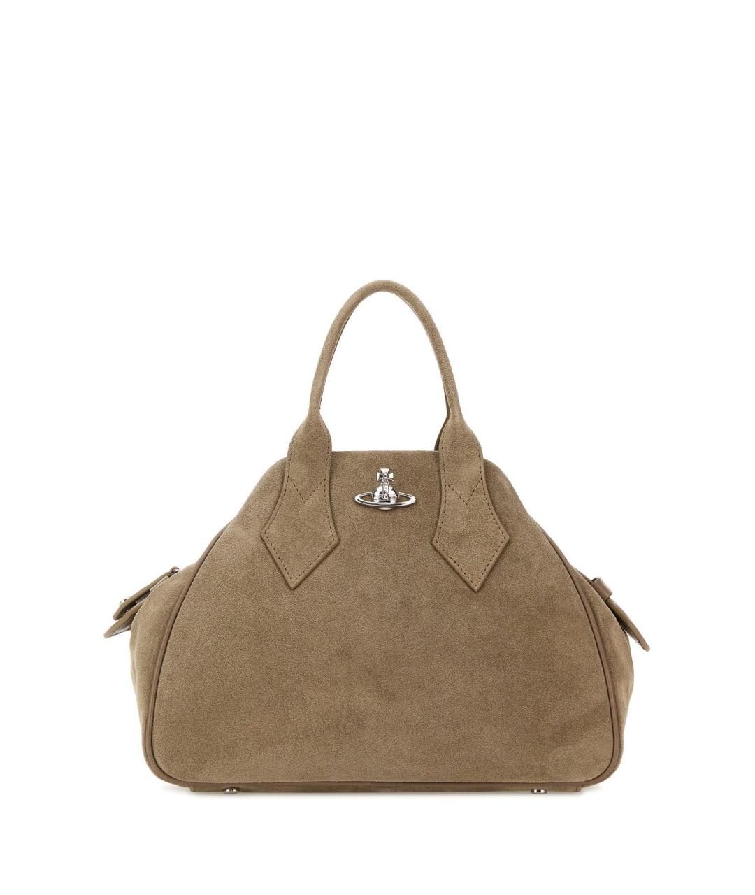 VIVIENNE WESTWOOD Бежевая замшевая сумка тоут, фото 1