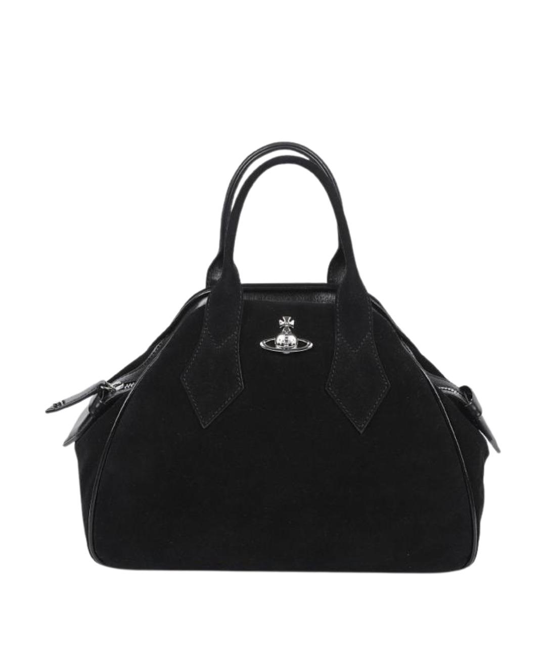 VIVIENNE WESTWOOD Черная замшевая сумка тоут, фото 1