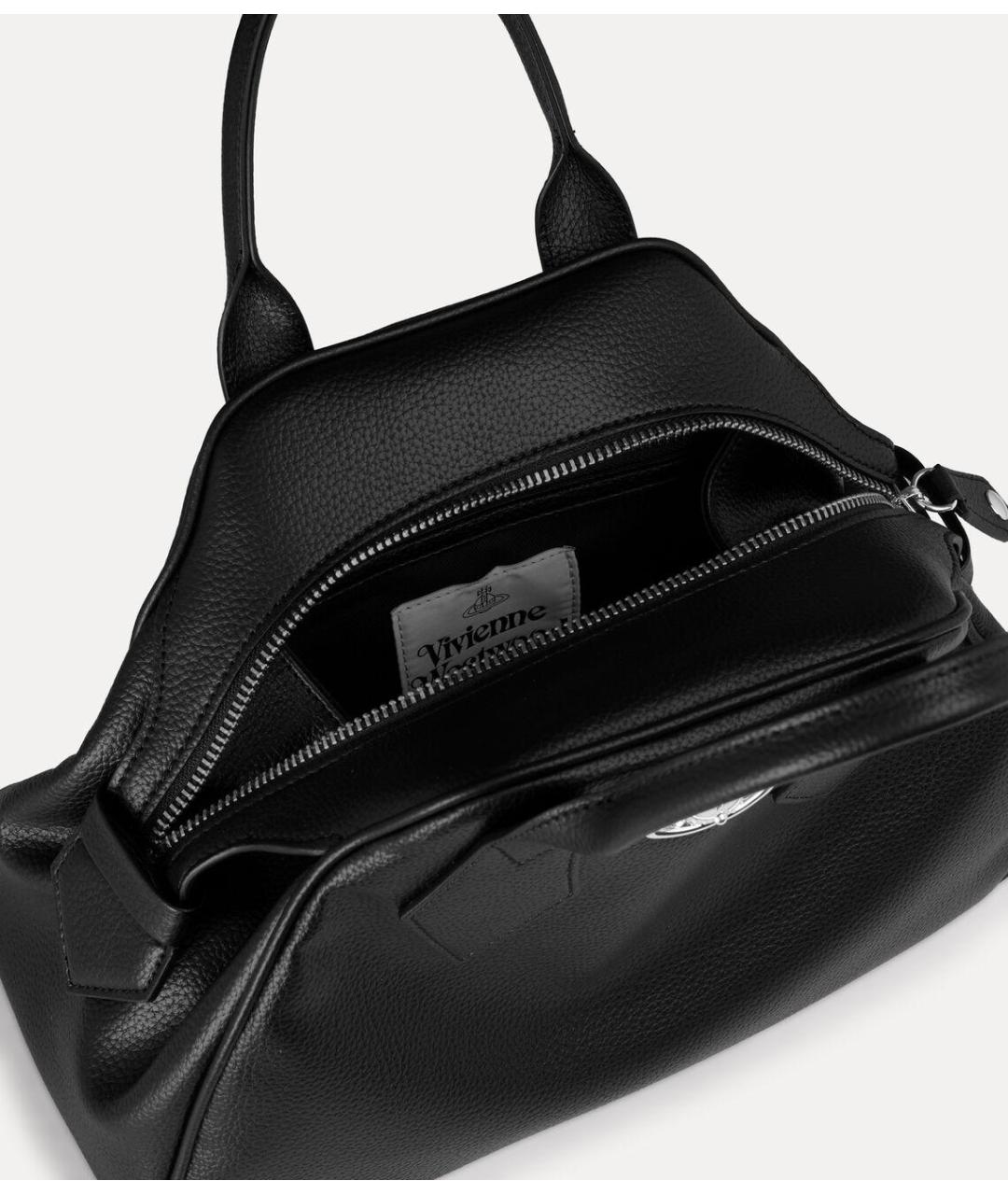 VIVIENNE WESTWOOD Черная сумка тоут из искусственной кожи, фото 2