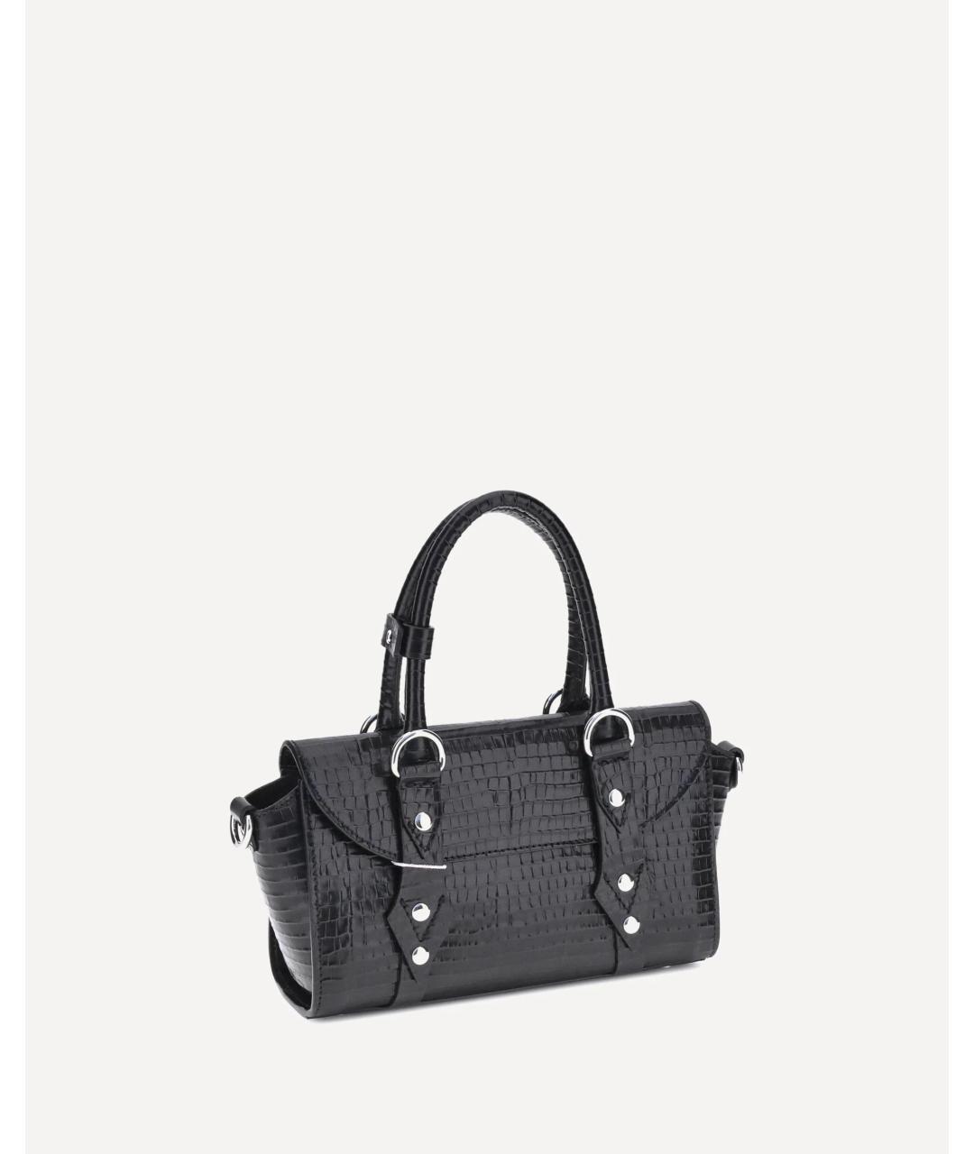 VIVIENNE WESTWOOD Черная кожаная сумка тоут, фото 3