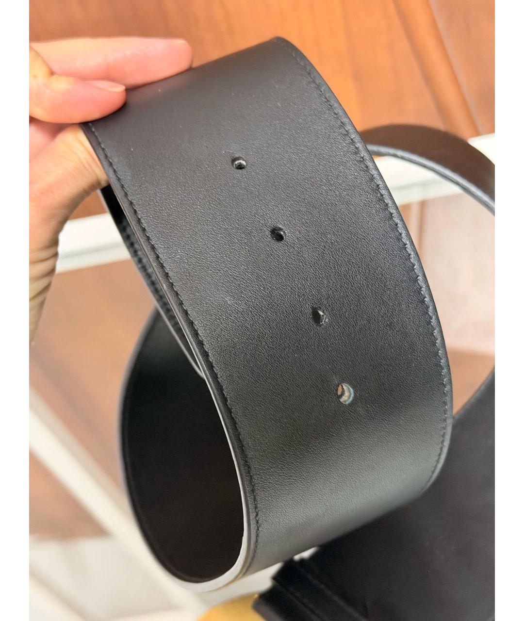 GUCCI Черный кожаный ремень, фото 4