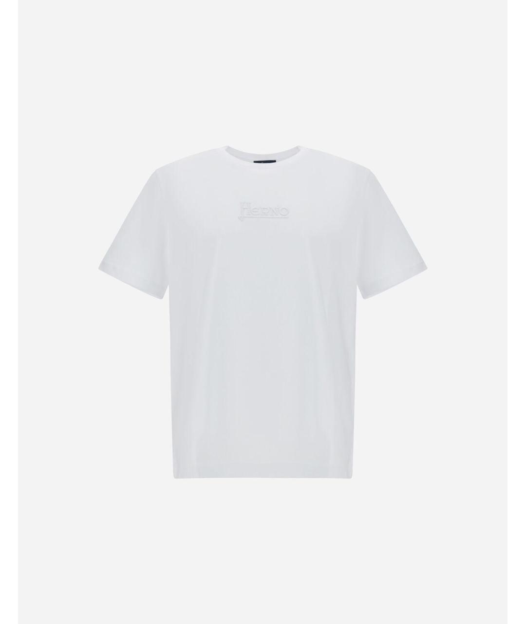 HERNO Белая хлопковая футболка, фото 3