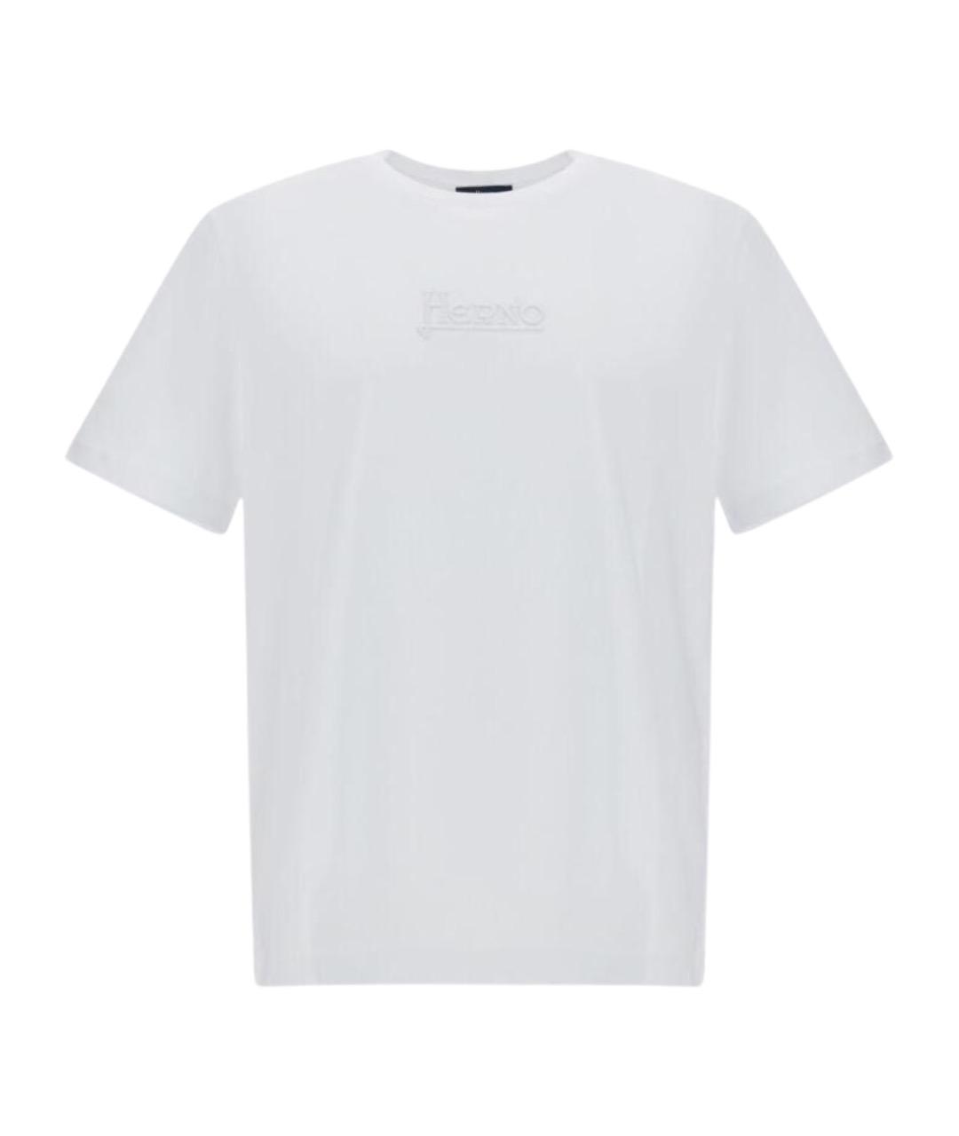 HERNO Белая хлопковая футболка, фото 1