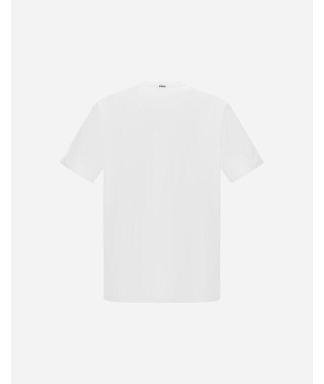 HERNO Белая хлопко-эластановая футболка, фото 3