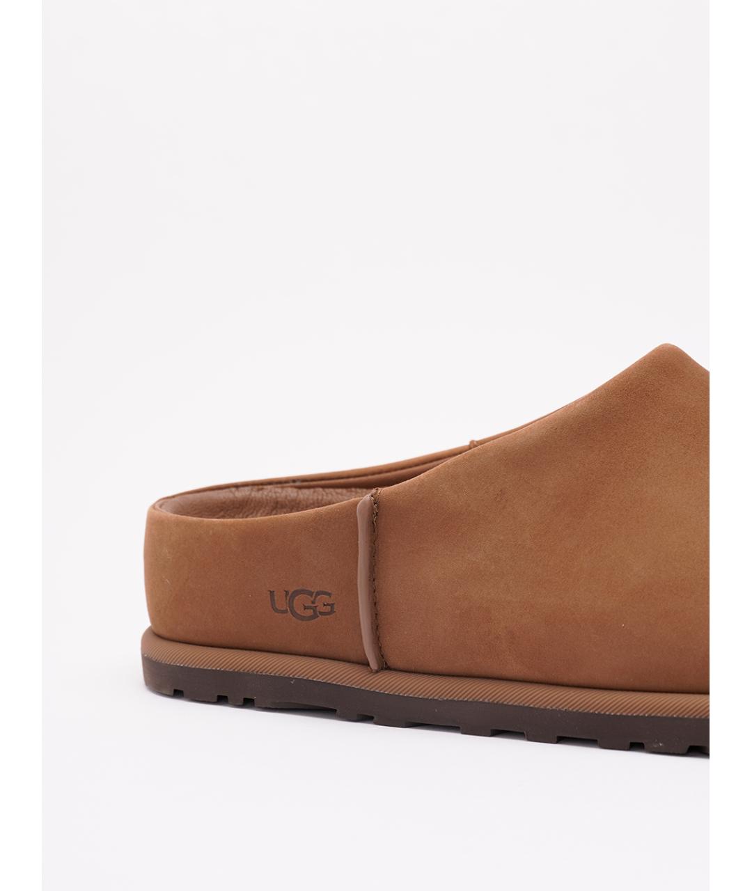 UGG AUSTRALIA Коричневые нубуковые сабо, фото 5