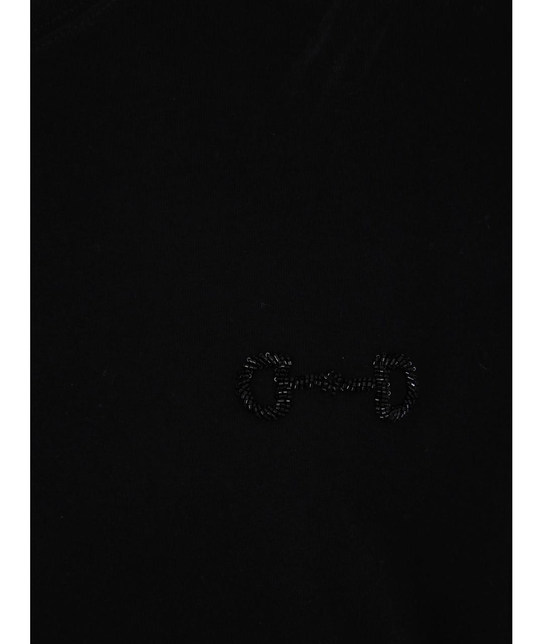 GUCCI Черная хлопковая футболка, фото 3